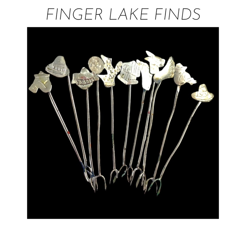 Silver Cocktail Forks Set